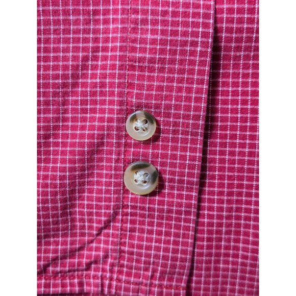 Wisconsin Badgers Crable Sportswear NCAA Red Checkered Mens Med Button-Up Shirt - Picture 11 of 14